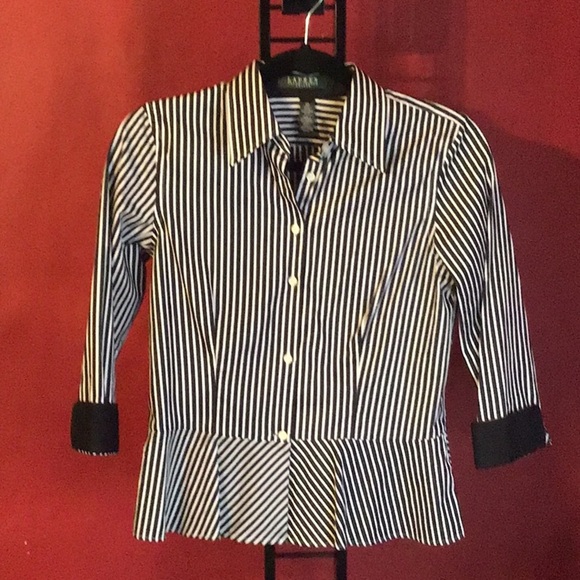 LAUREN RALPH LAUREN PETITE SIZE 4P BLOUSE - Picture 1 of 3